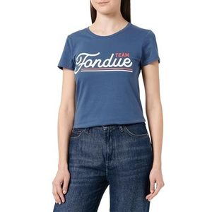 Republic Of California ""Team Fondue"" WOREPCZTS050 dames T-shirt, denim, maat S, Denim, S