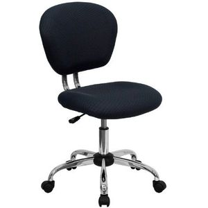 Flash Furniture Bureaustoel, middelhoog, grijs, net, midden-back