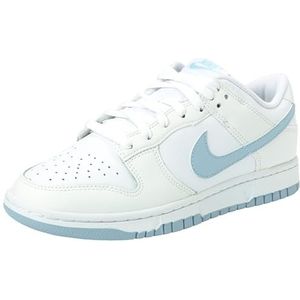 Nike Dunk Low Retro sneakers voor heren, 40 EU, Wit/LT ARMORY BLUE-SUMMIT WIT, 40 EU