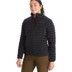 Marmot Dames Wm's Echo Featherless Jacket, Ultralichte geïsoleerde winterjas, warme outdoorjas, waterafstotend gewatteerde jas, winddichte functionele jas, compact, Black, XS