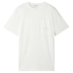 TOM TAILOR T-shirt voor jongens, 12906 - Wool White, 176 cm