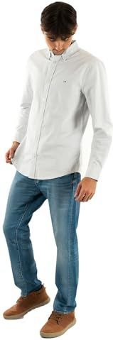 Tommy Jeans Overhemd  pastelblauw / wit