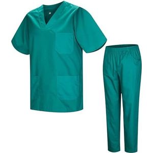 MISEMIYA - Doos met 25 sets - gezondheidsuniformen, uniseks, medische uniformen, 25-817-8312, Groen, S