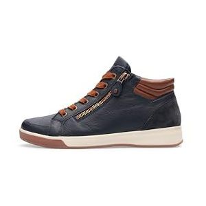 ARA - Sneakers Hoog - Donkerblauw - Effen - Leer