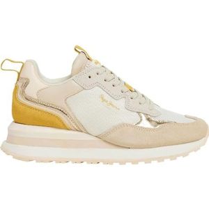 Pepe Jeans Dames Blur Sour Sneaker, Oranje (Light Peach Beige), 5 UK, Oranje Licht Perzik Beige, 5 UK