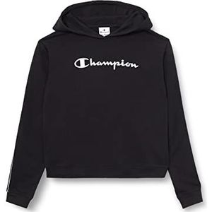 Champion Legacy Tape 2.0 Powerblend Boxy sweatshirt met capuchon, zwart, 7-8 jaar meisjes