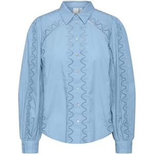YAS Dames Yaskenora Ls Shirt S. Noos blouse, Clear Sky., S