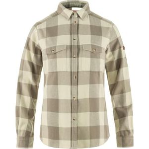 FJALLRAVEN 86999-021-113 Övik Heavy Flannel Shirt W T-Shirt Dames Fog-Chalk White Maat L, Fog-krijt Wit, L