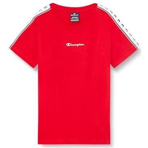 Champion Legacy Retro Sport B - Tape S/S Crewneck T-shirt, rood, 13-14 jaar kinderen en jongeren SS24, Rood, 13-14 jaar