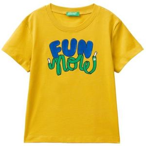 United Colors of Benetton T-shirt voor kinderen en jongeren, Geel, 110
