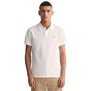 GANT Slim Shield SS Pique Poloshirt voor heren, wit, standaard, wit, L