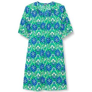 Samoon Dames 280021-21072 jurk, New Green met patroon, 48, New Green patroon, 48