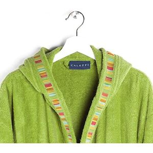 Caleffi 42327 katoen Yupi Junior badjas met capuchon voor 6-8 jaar, groen