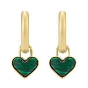 Fossil Vrouwen Gouden toon roestvrij staal met hoepel sluiting Oorbellen