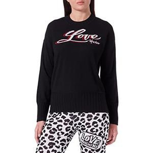 Love Moschino Dames Comfort Fit Long-Sleeved Pullover, zwart, 44