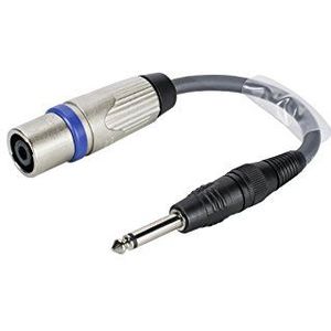 SOMMER 3030741E Meridian PVC LS kabel (0,15 m, 1x Hicon jack mono-op-1x Neutrik 4-polig speakon (W)) grijs