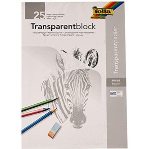 Rayher Hobby 8147900 transparant papier, A3, blok 25 vellen, 80 g/m2