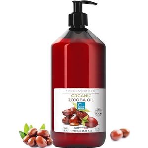 Biologische Jojoba-olie - 1000 ml - Gezichtsolie - Hydraterend - Natuurlijke Make-up Remover