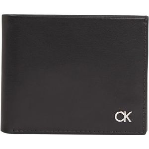 Calvin Klein Heren metalen tweevoudige 6CC W/Bill portefeuilles, Ck zwart, één maat, zwart., Eén maat