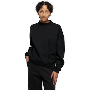 Urban Classics Dames Sweatshirt Dames Oversized Organic Crewneck Black 5XL, zwart, 5XL