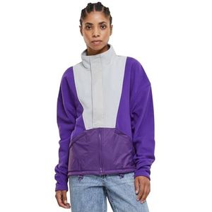 Urban Classics Damesjas Ladies Polarfleece Track Jacket echt violet/licht licht XL, Realviolet/lichtgewicht, XL