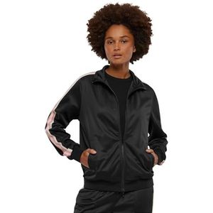Urban Classics Damesjack Ladies Retro Track Jacket zwart 3XL, zwart, 3XL