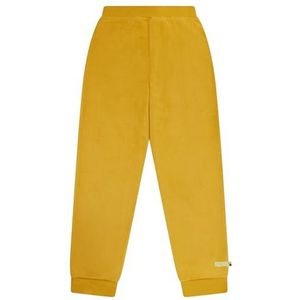 loud + proud Uniseks katoenen fleece, GOTS-gecertificeerde vrijetijdsbroek voor kinderen, curry, 146-152