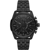 Diesel Reloj para hombre Baby Chief, movimiento de cuarzo, caja de acero inoxidable negro de 48 mm con correa de acero inoxidable, DZ4617