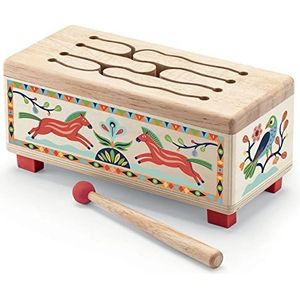 DJECO - Animambo houten drum speelgoed met geluid, meerkleurig (36028)