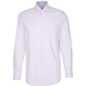 Seidensticker Zakelijk overhemd voor heren, comfortabele pasvorm, strijkvrij, kent-kraag, lange mouwen, 100% katoen, roze, 52 NL