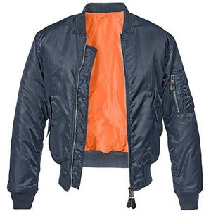 Brandit Heren MA-1 Jas, bomberjack, pilotenjack Blouson, navy, S