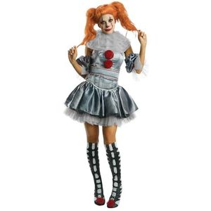 Rubie's Dames It Movie Deluxe Pennywise kostuum kostuums in volwassen maat (1 stuk), Meerkleurig, L