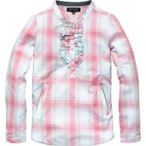 Tommy Hilfiger Chelsey Blouse voor meisjes, wit (Classic White) 100/meerkleurig, 14 ans