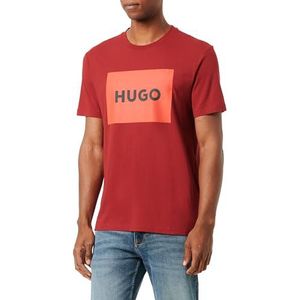 HUGO T-shirt voor heren, Dark Red604, XXL