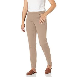 Briggs New York Women's Curvy Cotton Super Stretch Pull On Pant Pants, Cobblestone, 18