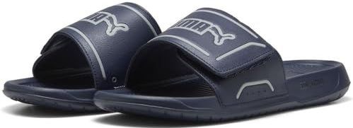 PUMA - Navy-Cool Mid Gray - Badslippers - Synthetisch