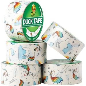 Duck Tape Patroon Kleuren Grillige Eenhoorns 48mm x 9.1m, Pack van 6
