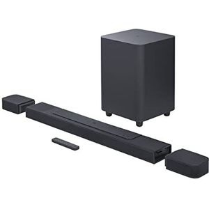 JBL Bar 1000 in zwart - Soundbar met afneembare surround-luidsprekers, draadloze subwoofer, MultiBeam, Dolby Atmos, DTS:X en Wi-Fi