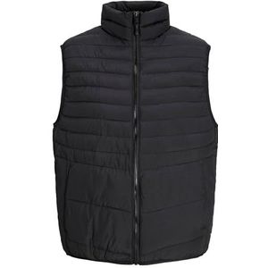 JACK&JONES PLUS Heren Jjestate Packable Puffer Bw Collar Pls gewatteerd vest, zwart, 5XL