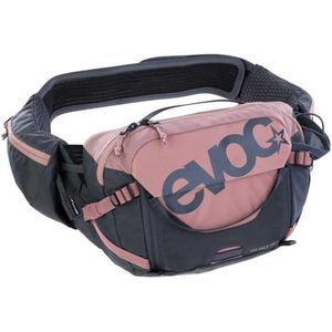 EVOC HIP PACK PRO 3, heuptas (AERO FLEX heupgordel, AIR FLOW CONTACT SYSTEM, netmateriaal, gereedschapsvak, etui, One Size), Poederroze - Houtskoolgrijs