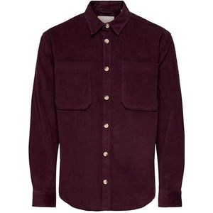 Only & Sons - ONSALP - Overhemd - Wijnrood - Comfort Fit