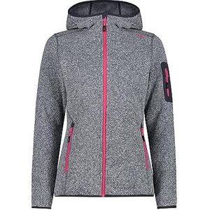 CMP - Knit-Tech damesjack met vaste capuchon, titanium-fuchsia, 52