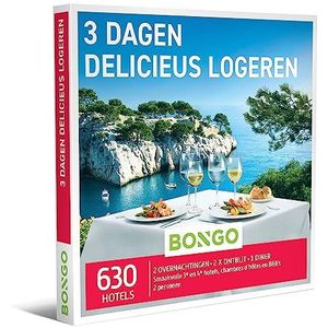 Bongo Bon - 3 Dagen Delicieus Logeren | Cadeaubonnen Cadeaukaart cadeau voor man of vrouw | 630 smaakvolle hotels