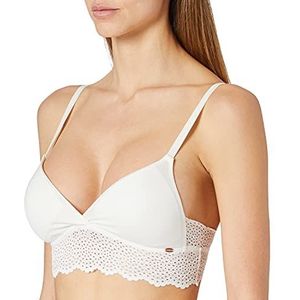 Skiny Vrouwen Damen Soft Bh Herausnehmbare Pads Bamboe Kant Volledige Dekking BH, Ivoor, 90