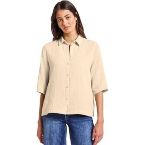 Street One - Mousseline Overhemd Blouse - Beige