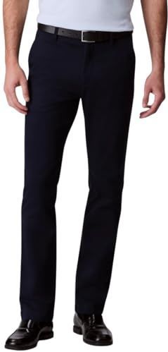Calvin Klein Heren Slim Katoen Stretch Chino Trouse LV040EM633 Casual Broek, Blauw (Donker Saffier), 2932