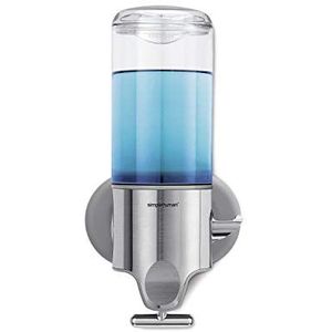 Simplehuman Bt1034 Zeepdispenser Wand Single, Roestvrij Staal, 9.4 x 12.2 x 24.5 Cm, 1.0 Einheiten
