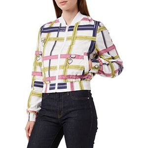 Love Moschino Unlined Bomber Jacket Damesjas, Wit, 38