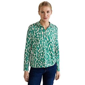 Street One Dames shirt met lange mouwen, Dark Brisk Green, 34