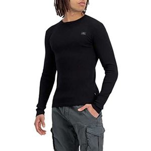 Alpha Industries X-Fit Rib LS Lange Mouw voor Heren Black